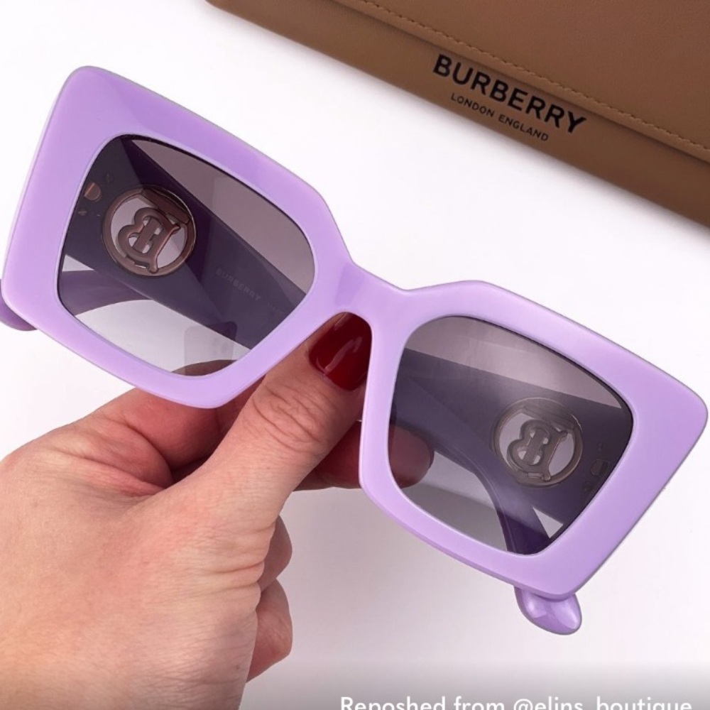 BRAND NEW BURBERRY Daisy BE4344 394111 Lilac Women Sunglasses - Picture 5 of 11